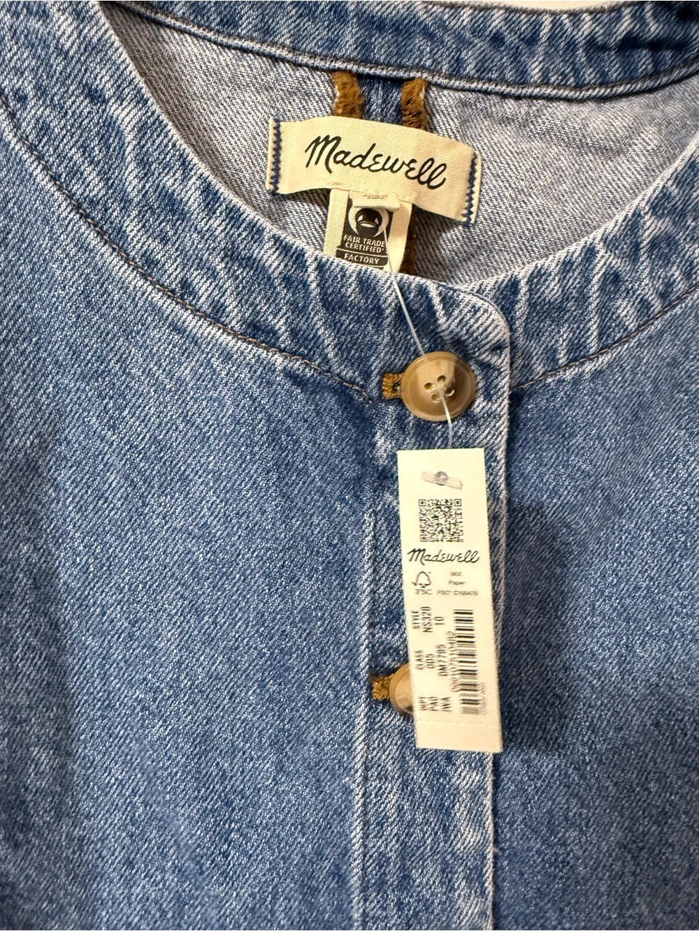 NWT Madewell Denim Cutaway Vest Top - Size 10 - Picture 3 of 6